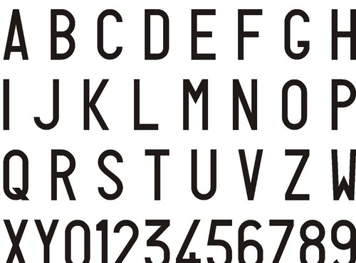 Kit lettere adesive per - per, targa