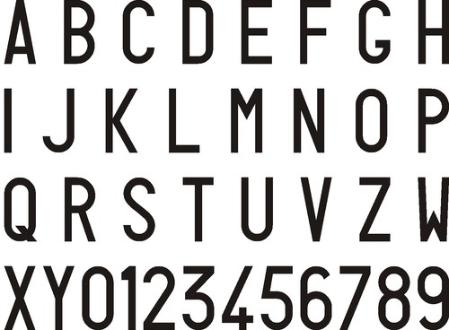 Kit lettere adesive per targa - adesive,